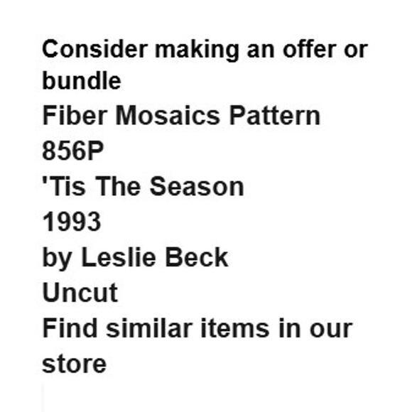 Fiber Mosaics 856P Tis The Season Pattern Wall Quilt Christmas Holiday Home - Picture 3 of 4